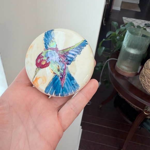 Hand-Painted Hummingbird Paperweight - Picture 4 of 12